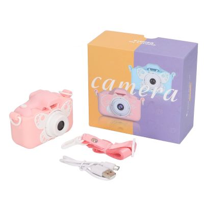 Cute Kids Camera, 20MP Cartoon Style Video Recording Easy Operation Child Camera for Photo Game Outdoor Screen Front Rear Lens Video Recording, Best Christmas Birthday Festival Gift for Girls (Pink )