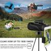 10x42 High Power BAK4 Prism FMC Lens Monocular Compact HD Life Waterproof Monocular with Smartphone Adapter and Tripod for Adult Bird Watching, Outdoor Hunti Monocular Telescope The New view 2