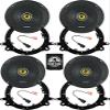 KICKER Speakers 6.5 inch for Toyota RAV4 2019-2024 Upgrade Kit - 4 Pack of CS Series with Adapters and Harness, Coaxial 6 1/2 Car Audio Front and Rear Door Speaker CSC65, 46CSC654 view 1