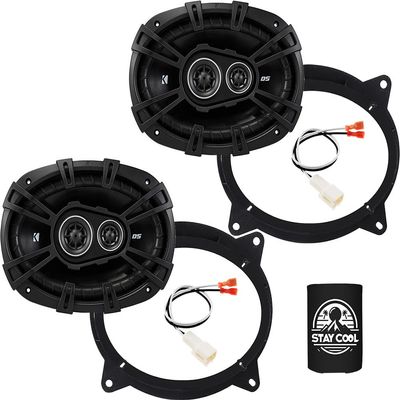 KICKER Speakers 6X9 inch for Toyota Highlander 2014-2019 Upgrade Kit - Pair of DS Series with Adapters and Harness, Car Audio Front Door Speaker DSC6930, 43DSC69304