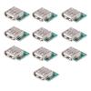 10Pcs USB Type A Female Socket Board 2.54mm Pitch Adapter Connector DIP view 3