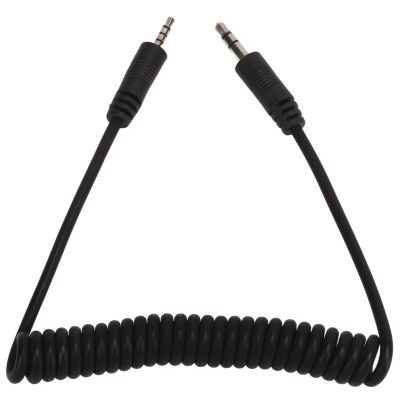 2.5mm Flash Sync Cable, 3.5mm Male to Male Coiled Cord, Spring Design, Stable Without Delay, for V LUX, Series, for GF, GH, G, L, LC, FZ All Series