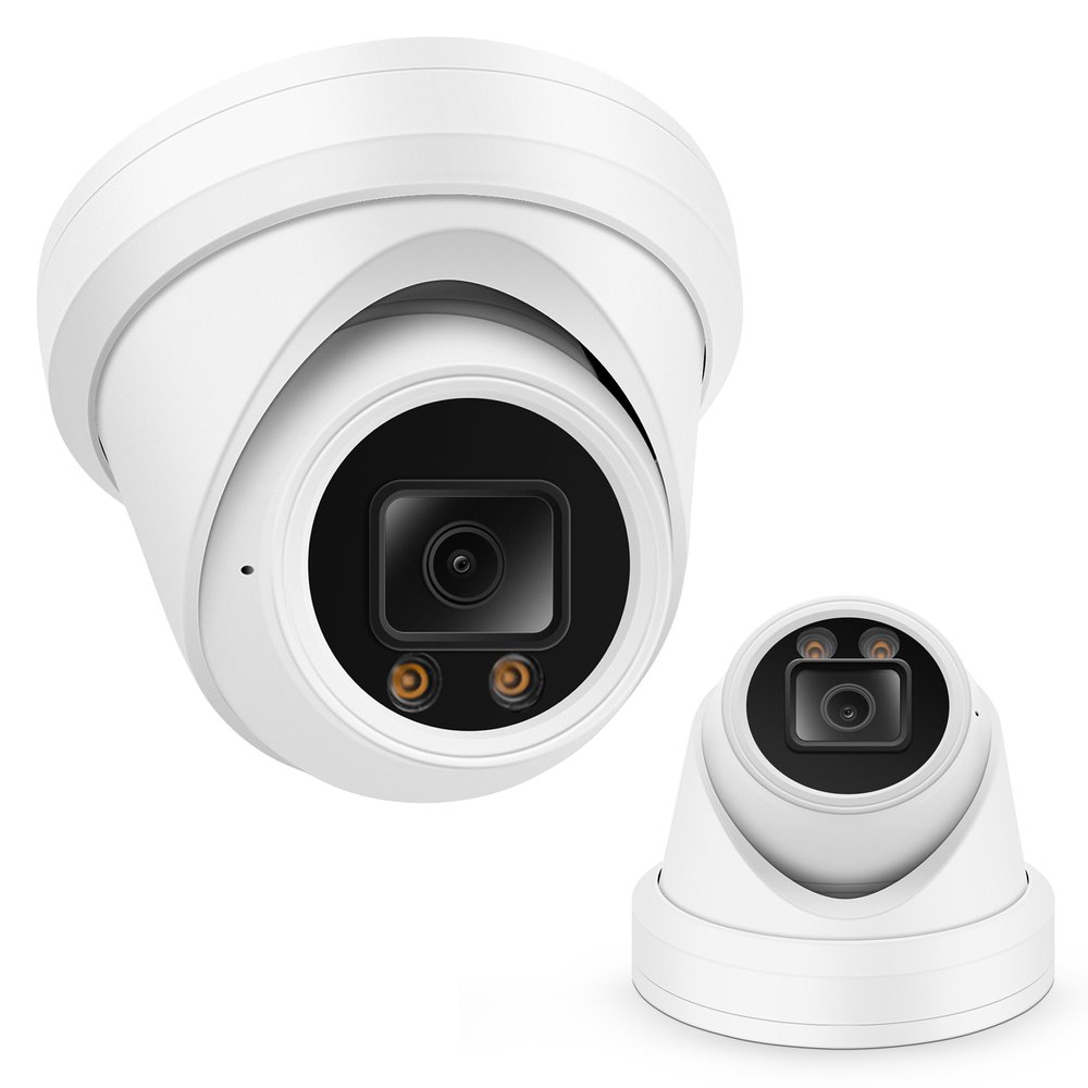 Auview 4K PoE Turret Dome Camera (8MP STARVIS) with Microphone, Smart Dual-Light 100ft Color Night Vision, IP67 Weatherproof Indoor/Outdoor, 110 Wide Angle 2.8mm Lens, NDAA Compliant IP Camera