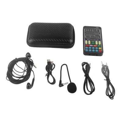 I9 Voice Changer Set Multifunction Portable Recording Mini Sound Card for Game Anchor Recording Computer