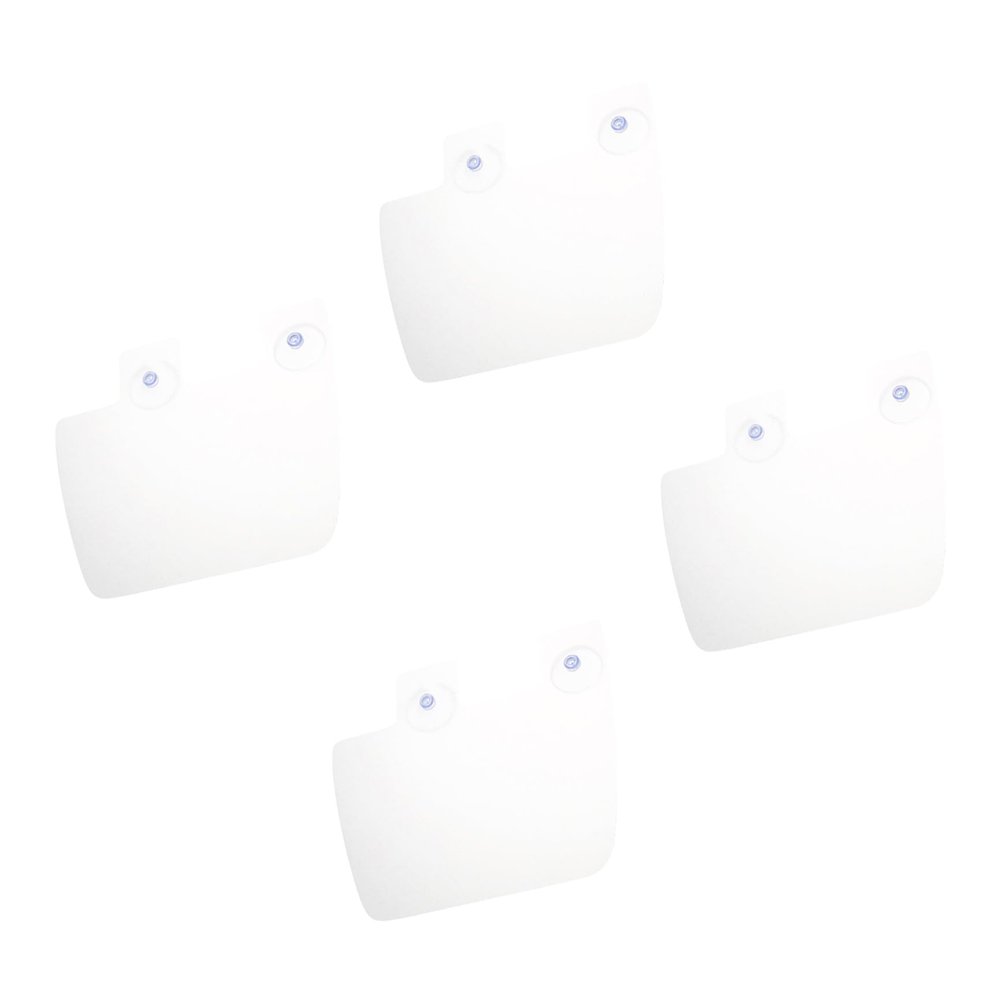 Housoutil 4pcs Kitchen Sink Splash Guards Oil-resistant Baffle Boards Suction Cups for Easy Installation for Kitchen Bathroom and Toilet Use