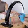 XOLLOZ Half Moon Light for Nail Desk,  2000 Lumen Half Moon Aluminum Table Lamp Nail Desk Lamp with Wire Controller & Remote, LED Brightness for Beauty Tattoo Crafts, Eyelash Makeup, Lash Tech Black view 1