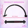 XOLLOZ Half Moon Light for Nail Desk,  2000 Lumen Half Moon Aluminum Table Lamp Nail Desk Lamp with Wire Controller & Remote, LED Brightness for Beauty Tattoo Crafts, Eyelash Makeup, Lash Tech Black view 2