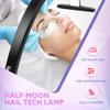 XOLLOZ Half Moon Light for Nail Desk,  2000 Lumen Half Moon Aluminum Table Lamp Nail Desk Lamp with Wire Controller & Remote, LED Brightness for Beauty Tattoo Crafts, Eyelash Makeup, Lash Tech Black view 4