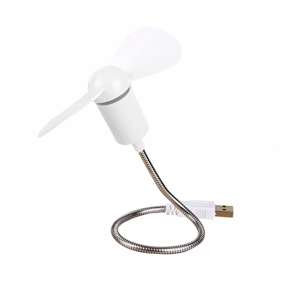 LIFKOME 4pcs USB Mini Fan Flexible Mini Fan Flexible Neck Usb Desktop Small Leaf Desk Electric Quiet Cooling Clip on Tpe Air Office Computer Random Color