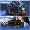 5.1Bluetooth Single Din Radio with AppIe Carplay Android Auto,Podofo 5inch 1280x480 HD Touch Screen Car Stereo Audio Receivers FM Radio Airplay MirrorLink HD Backup Camera USB/TF/AUX-in Ports view 4