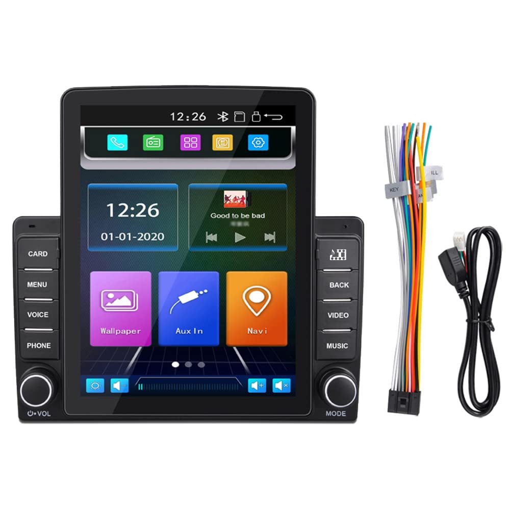 9.5 Inch Dual Spindle MP5 IPS Touch Screen Bluetooth FM Car Radio Receiver Support Phonelink BT AUX USB SD Voice Control for iPhone Android Phone