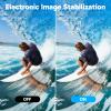 AKASO V50X Native 4K30fps WiFi Action Camera with EIS Touch Screen 4X Zoom 131 feet Waterproof Camera Support External Mic Remote Control with Helmet Accessories (with 64GB MicroSD Card) view 4