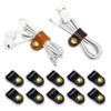 Hemobllo 10pcs Leather Earphone Cable Straps for Management Lightweight Wire Organizer Mixed Colors for Home Office Travel School view 1