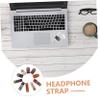 Hemobllo 10pcs Leather Earphone Cable Straps for Management Lightweight Wire Organizer Mixed Colors for Home Office Travel School view 3