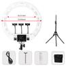 22'' Led Ring Light FS640II 55cm with Tripod, 100W Fill Light for Photo Studio Make up Tattoo Beauty Salon3200K-5500K Bicolor Photographic Lighting (White) view 2