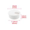 HJGarden 2pcs 1-3/4 inch Desk Wire Cord Cable Grommets Hole Cover for Office PC Desk Cable Cord Organizer Plastic Cover White view 2