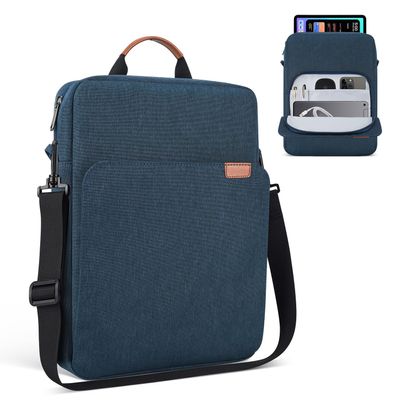 12.9-13 Inch iPad Carrying Bag for 2025 13 inch iPad Air M3 M2 & iPad Pro M4 M5 with Magic Keyboard, iPad Pro 12.9, Travel Shoulder Sleeve Case Bag, Navy Blue