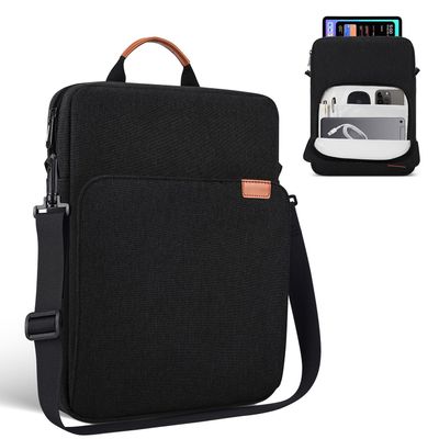 13 inch iPad Sleeve Carrying Bag for 13 inch iPad Pro M5 & Air M2/M3 2025, iPad Pro 12.9, 13.8" Surface Laptop 7th, Padded Trave Tablet Case with Shoulder Strap, Black