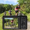 4K Digital Camera, 20X Digital Zoom Camera, HD Portable Small Camera for Kids, 56MP Vlogging Camera with 2.7in LCD Screen with Built in Flash (Black) view 4
