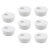 HJGarden 8pcs 1-3/4 inch Desk Wire Cord Cable Grommets Hole Cover for Office PC Desk Cable Cord Organizer Plastic Cover White view 1