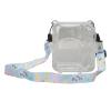ciciglow Protective Clear Case for Mini 12, Camera Protective Hard Shell Cover Transparent Instant Camera Case with Adjustable Shoulder Strap Sticker (Blue) view 1