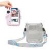 ciciglow Protective Clear Case for Mini 12, Camera Protective Hard Shell Cover Transparent Instant Camera Case with Adjustable Shoulder Strap Sticker (Blue) view 4
