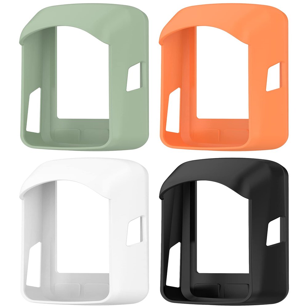 4 Pack Case Covers Compatible with Wahoo ELEMNT ROAM (Not fit Roam V2) Cases Accessories Silicone Protective Case Intended for Wahoo ELEMNT ROAM Bike Computer (Black+White+Green+Orange)