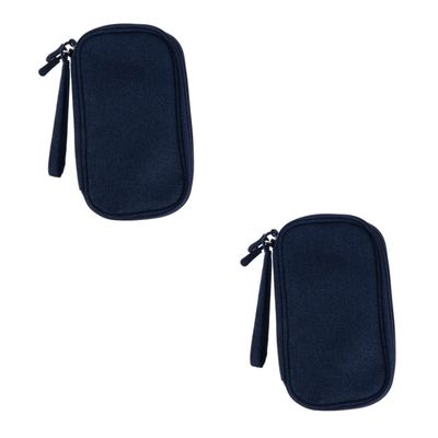 Hemobllo 2pcs Electronics Accessories Pouch Earphones Date Cable USB Drive Organizer Travel Storage Lightweight