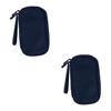 Hemobllo 2pcs Electronics Accessories Pouch Earphones Date Cable USB Drive Organizer Travel Storage Lightweight