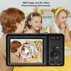 4K Digital Camera, 56MP 20x Digital Zoom Cheap Camera, 2.7 in Travel Camera, Built in Flash, Support Up to 128GB Storage Cards, Good Choice for Beginners (Black) view 3