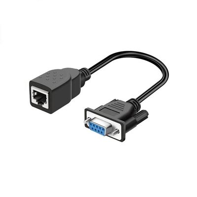GXMRHWY DB9 Female to RJ45 8P8C Female Extender Modular Adapter Converter Cable 15CM