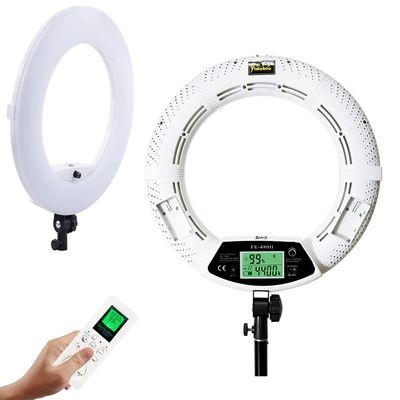 18inch Ring Light FE480, 96w Video Light for Photo Studio Beauty Salon Makeup, Bi-Color, with Tripod Remote Control (White)