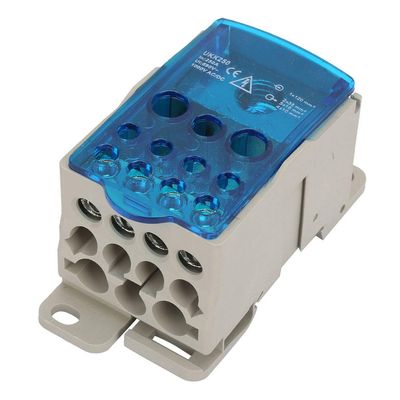 Block Distribution Box,UKK-250A Universal Power Junction Box,Din Rail Terminal Block Electric Wire Connector,for High Voltage Cabinets