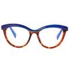 Womens Oversized Cateye Reading Glasses Blue Light Computer Glasses Stylish Reader (blue, 2.25, multiplier_x) view 2
