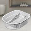 Gazechimp Washboard Basin, Plastic Wash Tub with Washboard, Thickened Hand Wash Board, Cleaning Basin, for Towels Cleaning home cloth Blouses T Shirts, Transparent view 4