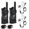 2 x Motorola CLS1110 UHF 1W 1-Channel 2-Way Radio (CLS1110) + 2 x Motorola HKLN4604 PTT Earpiece - 2 Pack with Mic Bundle view 1