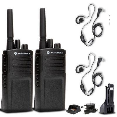2 x Motorola RMV2080 On-Site 2-Way Business Radio (RMV2080) + 2 x Motorola HKLN4604 PTT Earpiece