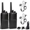 2 x Motorola RMV2080 On-Site 2-Way Business Radio (RMV2080) + 2 x Motorola HKLN4604 PTT Earpiece view 1