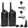2 x Motorola RMV2080 On-Site 2-Way Business Radio (RMV2080) + 2 x HKLN4606 Remote Speaker Mic view 1