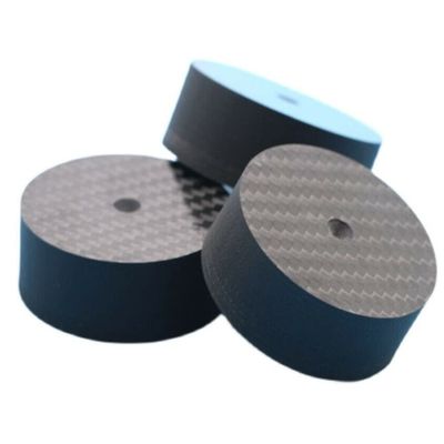 Heloawei 5Pcs Carbon Fiber Speaker Isolation Spike Base Pad Feet HiFi Cone Speaker Pad,25/30/40/50mm Option (Black : 50mm X 20mm)