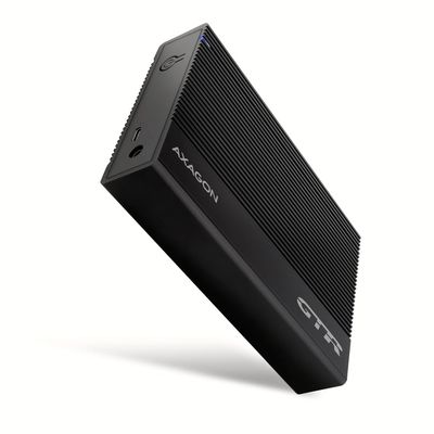 AXAGON EE35-GTR USB-C 3.2 Gen 1 - SATA 6G, 3.5" External Festplattengehuse, geriffelt - Schwarz