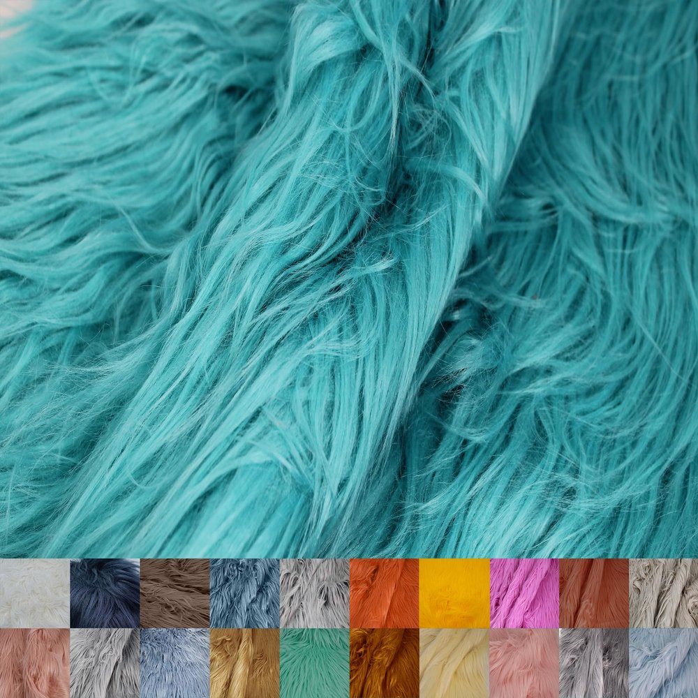 Mongolian Faux Fur-Christmas Fuzzy-Fabric by The Yard-Fluffy, Shaggy Mohair-for Costumes, Plush Toys, Apparel, Clothing, Decoration, and Gnome Beard Miniature