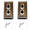 (2) Two Double XLR Single Wall Plates w Neutrik NC3FD-L-1 Female Stainless Steel view 3