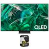 SAMSUNG QN55S95CAFXZA 55 inch HDR Quantum Dot OLED Smart TV 2023 (Renewed) Bundle with 2 YR CPS Enhanced Protection Pack view 1
