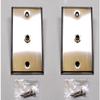 (2) Two Single Wall Plates w/NEUTRIK REAN NYS229 Mono 1/4" Jack Stainless Steel view 1