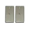 (2) Two Single Wall Plates w/NEUTRIK REAN NYS229 Mono 1/4" Jack Stainless Steel view 3