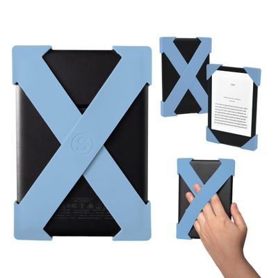 Strapsicle Silicone Hand Strap Kindle Basic Gen 11 & 12, Kobo Nia Small 2-Pack Bondi Blue Comfy Alternative to Case or Cover