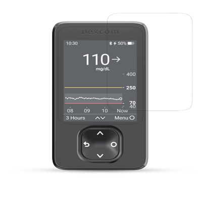 SNK (Clear 2-piece packaging) Real Flexible Tempered Glass Screen Protector For Dexcom G7 / G6 Receiver
