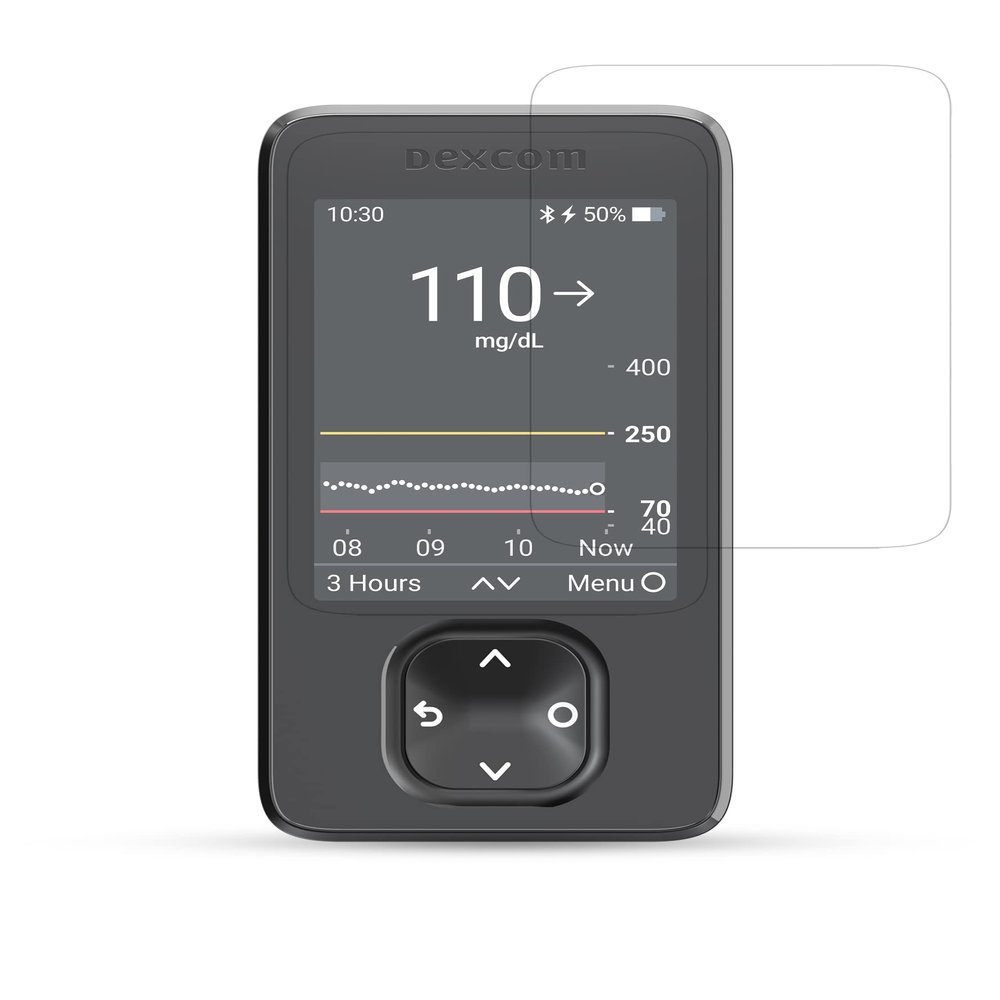SNK (Clear 2-piece packaging) Real Flexible Tempered Glass Screen Protector For Dexcom G7 / G6 Receiver