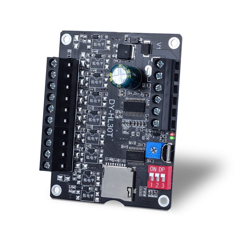30W Voice Playback Module, PEMENOL DC 9-24V Voice Broadcast Device 9 Trigger Interfaces 8 I/O Trigger Modes MP3 Music Player Support TF Card 32G Max for Speaker Module DIY Kit